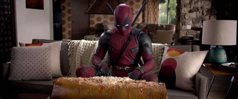 Deadpool sex scene - Deadpool implies a man uses a van to lure children. Edit. There's a sex scene between a man and woman. A brief glimpse of bare breasts can be seen. The scene ends with a man kneeling down from behind and his bare buttocks are shown. This is a sex montage of a couple throughout the holidays. The sex is mainly played for laughs through sight gags.